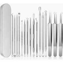 Blackhead remover set, 15-piece, pimple remover set, acne tools