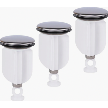 3-delige set gootsteenstopjes, afvoerstopjes voor gootstenen, universele badkuipstopjes van 40 mm met afdichting voor keuken, badkamer en gootsteen