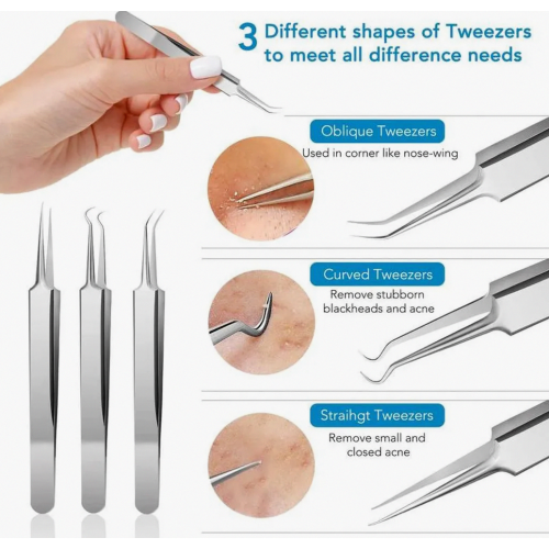 Blackhead remover set, 15-piece, pimple remover set, acne tools 1