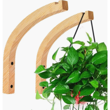 Soporte de pared de madera para plantas (2 piezas)