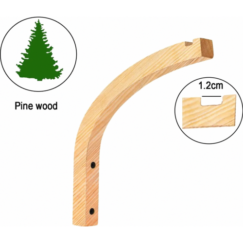 Soporte de pared de madera para plantas (2 piezas) 1
