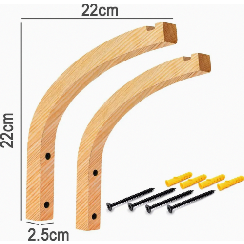Soporte de pared de madera para plantas (2 piezas) 2