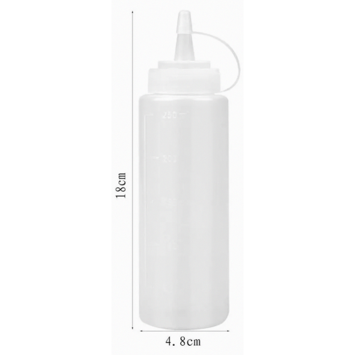 2-pack of plastic squeeze bottles, squeeze bottles with caps 1