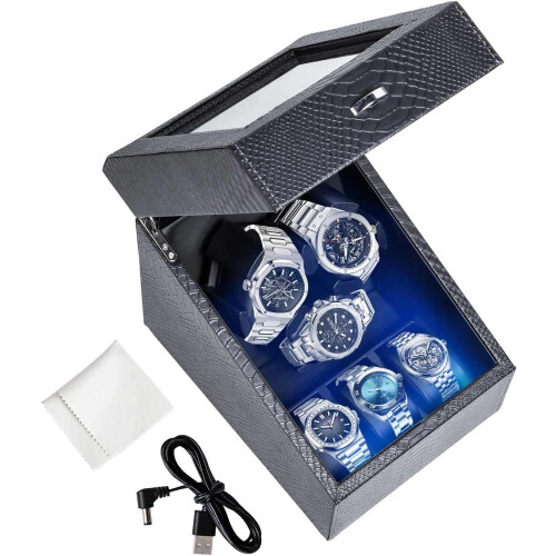 Watch Automatic LED Winder Display Storage Case