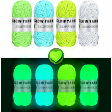 Filato luminoso per maglia a mano, filato per uncinetto, filato per neonati, 4 pezzi di filato luminoso in poliestere per maglia a mano fai da te, si