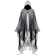 Halloween Grim Reaper Hooded Cloak Costume for Men Women Cosplay Party