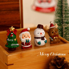 (C) Resin Christmas Figurine, Elegant Creative Desk Decor, Niche Office Art Craft, Holiday Gift