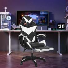 Ergonomic Gaming Chair with Footrest Recliner Swivel Home Office Desk PC Study