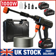 Portable Cordless Jet Wash High Pressure Washer 2 Batteries Car Garden Cleaner