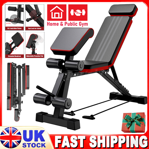 Weight Bench Adjustable Foldable Strength Gym Training Full Body Workout Bench 1