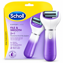 Scholl ExpertCare 2-in-1 File & Smooth. Dual Speed Pedi Electric Foot File BNS