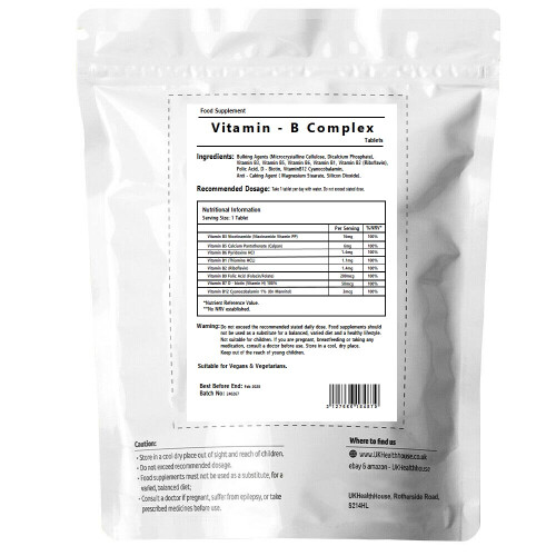 Vitamin B Complex 360 Tablet - B1 B2 B3 B5 B6 B7 B9 B12 High Strength 1