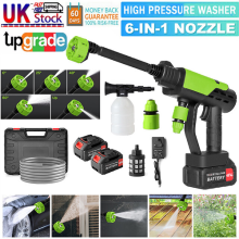 2 Battery Cordless Car High Pressure Washer Jet Water Wash Cleaner Gun Portable