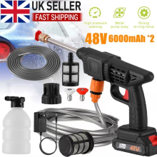 Portable Cordless Car High Pressure Washer Jet Water Wash Cleaner Gun +2 Battery