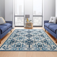 (160 x 230 cm (5ft 3 in x 7ft 7in), Luna) Nonslip Large Printed Rugs Living Room Bedroom Carpets Runner Rug & Door Mats