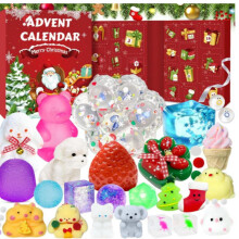 (1) New Squishy Bun Bao Bun Advent Calendar 24 Days Countdown Stress Relief Squishy Toy