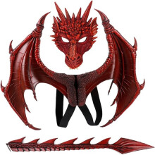 Dragon Wing Mask Tail Costume Set Halloween Devil Cosplay Accessories Kids