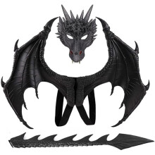 Dragon Wing Mask Tail Costume Set Halloween Devil Cosplay Accessories Kids