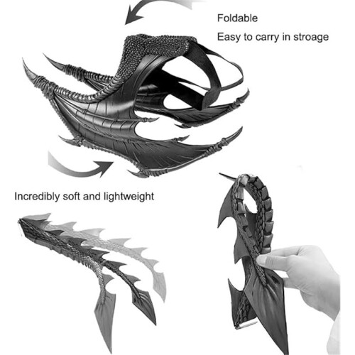 Dragon Wing Mask Tail Costume Set Halloween Devil Cosplay Accessories Kids 1