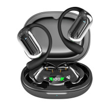 (Q16S khaki) AI Smart Translation Bluetooth Earbuds Simultaneous Interpretation Open Ear Headphones Long Battery Life Sports Q16S