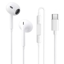 (Y47) Wired Earbuds in-Ear 3.5mm Type-C Universal with Mic Noise Isolation for iPhone Android White