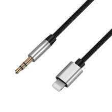 (Apple black) 1M Apple Audio Cable with Smart Digital Chip, Lightning to 3.5mm Aux Cord for iPhone 13 14 16 Series, Car Adapter