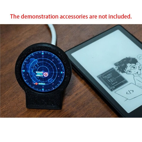USB-C Deskradar, Live ADS-B Flight Tracker Gadget with Sonar Grid Screen with 3D Printed Case Aviation Desk Decor 2