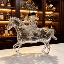 (Horse-shaped glass) Horse Shape Wine Decanter Borosilicate Glass Whiskey Bottle Creative Liquor Dispenser for Home Bar