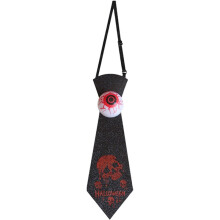 Halloween Light Up Necktie for Men Bat Eyeball Pattern Costume Accessory