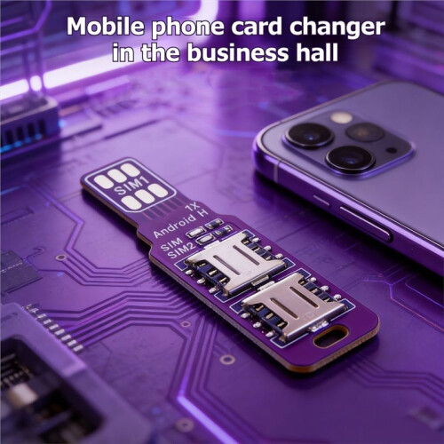 Supporto per Scheda  SIM Modello 1X/H con Luce Integrata per Apertura Scheda Telefonica, Slot SIM Esterno Compatibile con Android e IOS 2