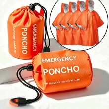 (green(100*125)) Emergency Raincoat Thermal Blanket Double-Sided Aluminized Mylar Survival Gear for Camping Hiking