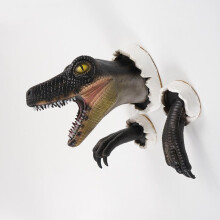 (Color, 12*12*22) Deinonychus Wall Mount Latex Foam High Fidelity Creative Decor for Bar Living Room