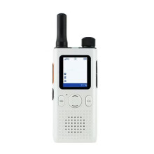 AT1 Geüpgraded 5G POC Radio, Onbeperkte Afstand Landelijke Intercom, 2200mAh Twee-Weg Walkie Talkie voor Wandelen Kamperen Wit
