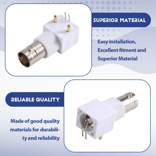 10pcs Conector Coaxial BNC Fêmea de Montagem em Placa com Ângulo Direito para Componentes Eletrônicos 2