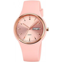 (2057 Rosa) Women's Sport Watch Large Dial Waterproof Silicone Band Casual Fashion Quartz Analog Wristwatch for Ladies Girls