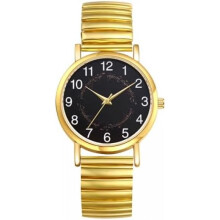 (Typ6-gold) Avaner Women's Stretch Band Watch Elastic Clear Easy Read Large Numbers Waterproof Analog Quartz Ladies Wristwatch