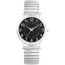 (Typ6-silber) Avaner Women's Stretch Band Watch Elastic Clear Easy Read Large Numbers Waterproof Analog Quartz Ladies Wristwatch