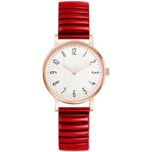 (Typ1-rot) Avaner Women's Stretch Band Watch Elastic Clear Easy Read Large Numbers Waterproof Analog Quartz Ladies Wristwatch