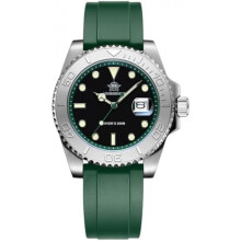 (Silbergrün) ADDIESDIVE Men's Analog Quartz Diver Watch BGW9 Luminous 200M Waterproof Rubber Strap