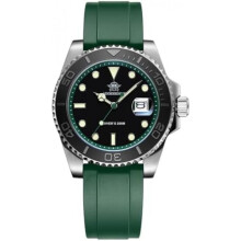 (Schwarz Grün) ADDIESDIVE Men's Analog Quartz Diver Watch BGW9 Luminous 200M Waterproof Rubber Strap