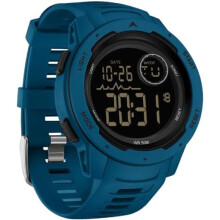 (Blue) findtime Men's Digital Military Sport Watch 50M Waterproof LED Stopwatch 12/24H Tactical Outdoor Wristwatch
