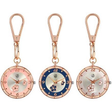 (Typ8-3 Pcs) Avaner Pocket Watch Large Dial Backpack Keychain Clip Watch for Women Men Boys Girls