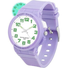 (Lavendelviolett) DTKID Kids Analog Watch Boys Girls with Light Easy-to-Read Dial 50M Waterproof for Ages 5-18