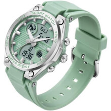 (Grün) findtime Women's Digital Watch Silicone Band 50M Waterproof Analog Digital Sport Watch with Alarm Date LED Backlight Kids Electronic Watch