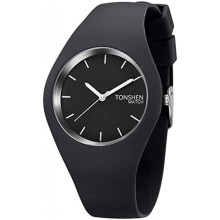 (Grau) TONSHEN Women's Watch Fashion Analog Quartz Wristwatch Simple Casual Rubber Band 12 Colors