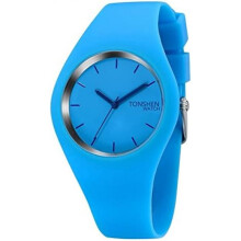 (Hellblau) TONSHEN Women's Watch Fashion Analog Quartz Wristwatch Simple Casual Rubber Band 12 Colors
