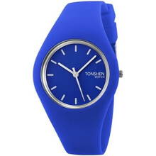 (Dunkelblau) TONSHEN Women's Watch Fashion Analog Quartz Wristwatch Simple Casual Rubber Band 12 Colors