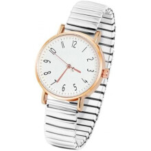 (Weiß) AOOSU Women's Stretch Band Watch Analog Quartz Large Numbers Easy Read Casual Dress Wristwatch
