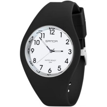 (Schwarz+weiß) AOOSU Women's Watch Silicone Band Analog Quartz Sport Casual Minimalist for Student Adult