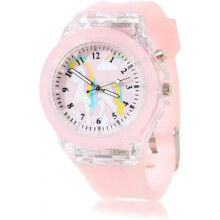 (Einhorn 7-hellrosa) Vspek Cartoon Watch for Girls Kids Digital Watch with Stopwatch for 3-10 Years Toddler Pink